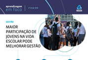 Ilustração do boletim Maior participação de jovens na vida escolar pode melhorar gestão