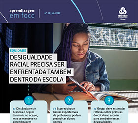 Ilustração do boletim Desigualdade racial precisa ser enfrentada também dentro da escola
