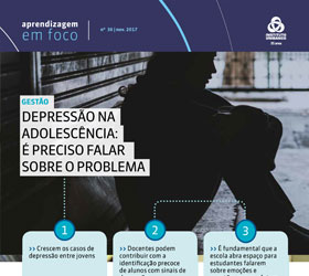 Ilustração do boletim A escola precisa falar sobre depressão na adolescência