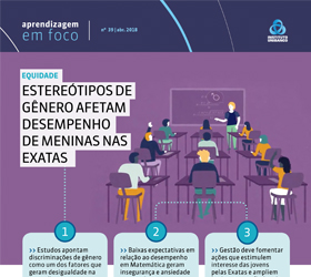 Ilustração do boletim Estereótipos de gênero afetam o desempenho de meninas nas exatas