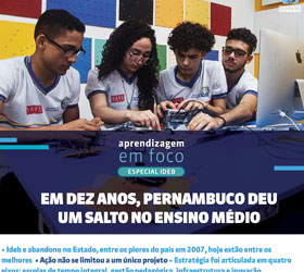 Ilustração do boletim Em dez anos, Pernambuco deu um salto no Ensino Médio