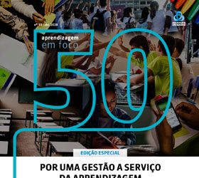 Ilustração do boletim Por uma gestão a serviço da aprendizagem
