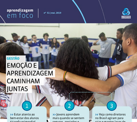 Ilustração do boletim Emoção e Aprendizagem caminham juntas