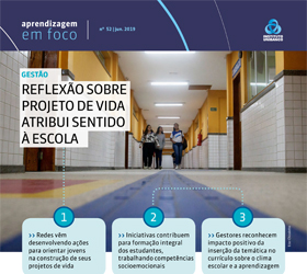 Ilustração do boletim Reflexão sobre projeto de vida atribui sentido à escola