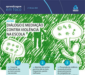 Ilustração do boletim Diálogo e mediação contra violência na escola