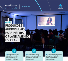 Ilustração do boletim Produções audiovisuais para inspirar o planejamento escolar