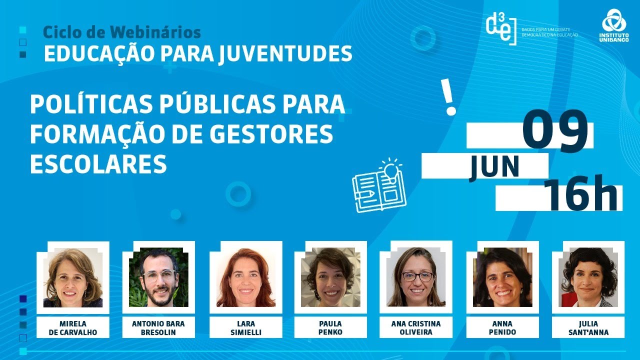 Webinário discute políticas públicas para formação de gestores escolares